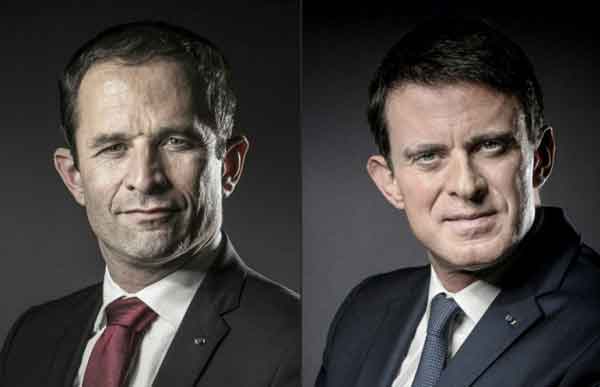 France: Benoît Hamon et Manuel Valls au 2e tour de la primaire socialiste