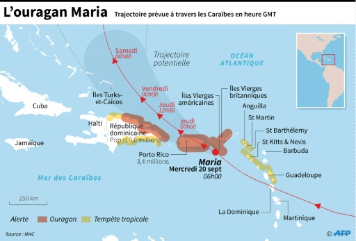 L’ouragan Maria s’apprête à déferler sur Porto Rico