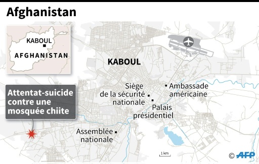 Afghanistan: l’EI revendique l’attentat contre une mosquée chiite à Kaboul