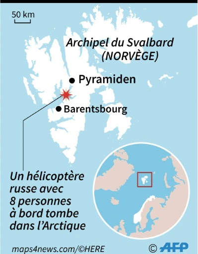 Arctique: la carcasse de l’hélicoptère russe retrouvée, les 8 passagers présumés morts