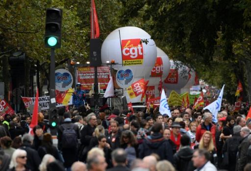 Fonctionnaires: 209.000 manifestants dans toute la France, selon le ministère