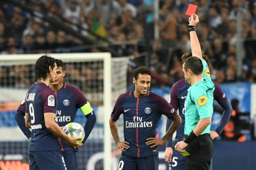 PSG: Neymar suspendu un match ferme et un avec sursis pour son exclusion à Marseille