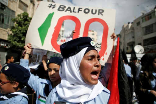 Des Palestiniens dans la rue pour fustiger la déclaration Balfour