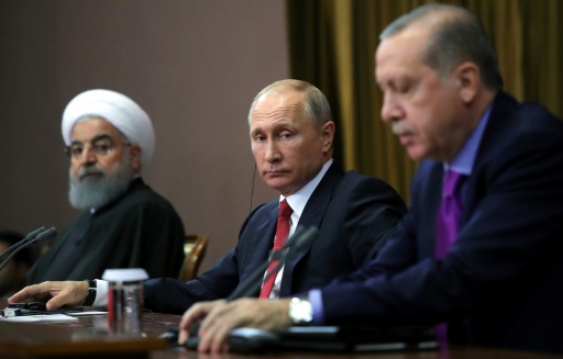 Syrie: Poutine, Erdogan et Rohani d’accord pour réunir régime et opposition à Sotchi