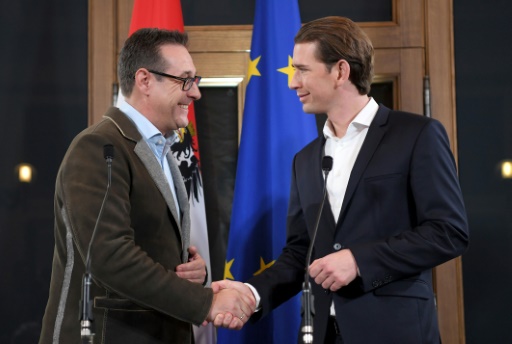 Autriche: accord de gouvernement entre droite et extrême droite