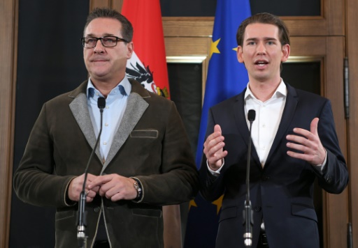 Autriche : la droite et extrême droite scellent leur accord de gouvernement