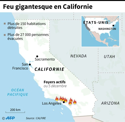 Los Angeles atteinte par les flammes, le quartier cossu de Bel-Air évacué