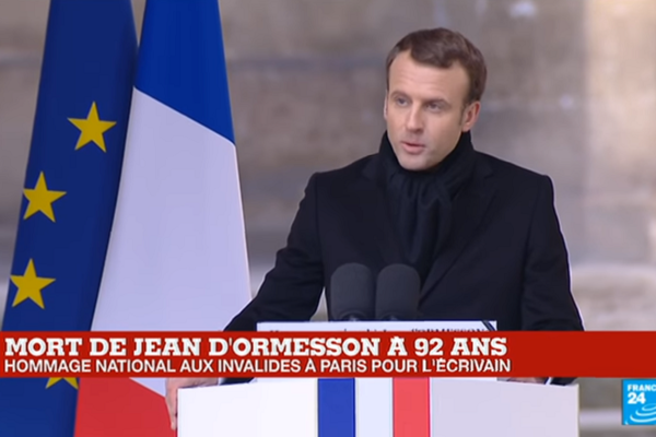 VIDEO. La bourde d’Emmanuel Macron lors de l’hommage à Jean d’Ormesson